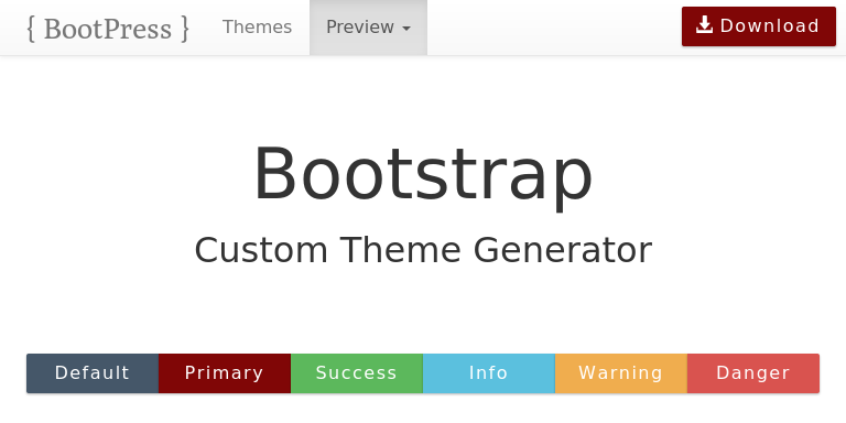 Bootstrap Theme Preview